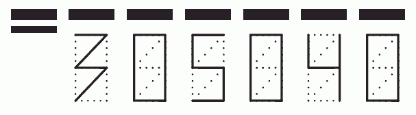Пример заполнения индекса 305040