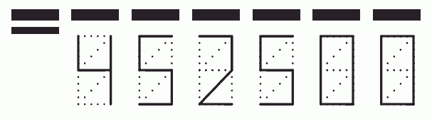 Пример заполнения индекса 452500