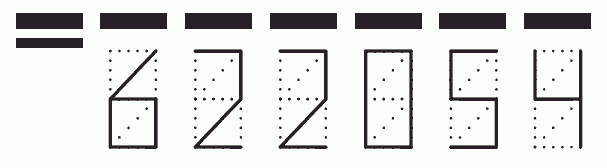 Пример заполнения индекса 622054